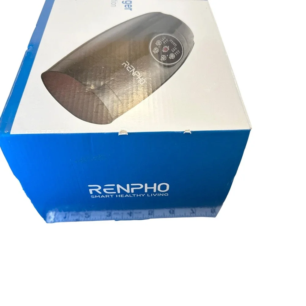RENPHO Hand Massager R-H001 White Shiatsu Heat Vibration Cordless Rechargeable